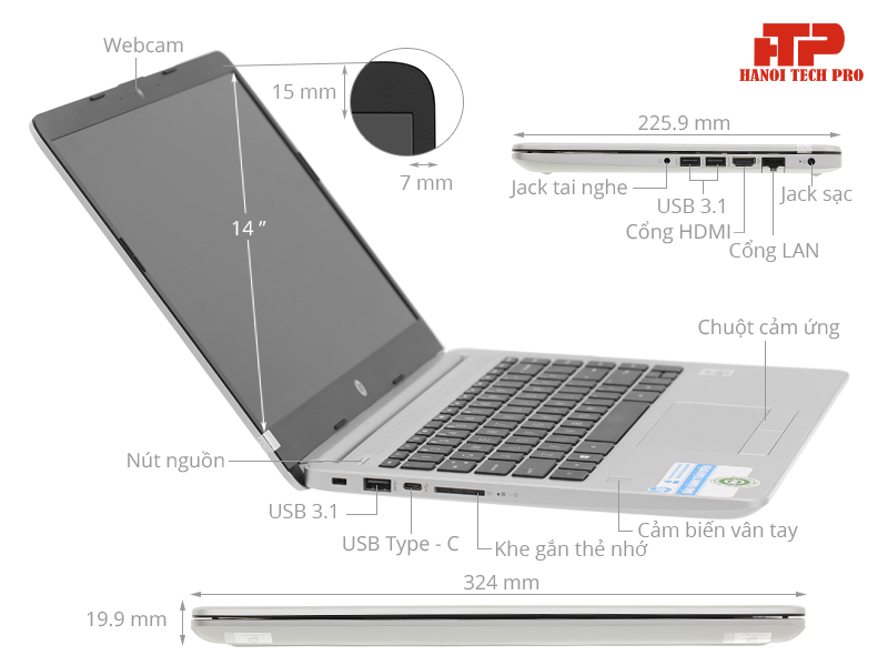 Laptop doanh nhân HP 348 G7