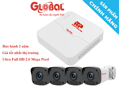 Bộ sản phẩm camera Global 4 mắt