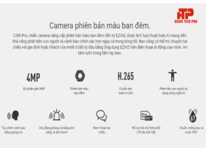 tính năng camera ezviz c3w pro 4m